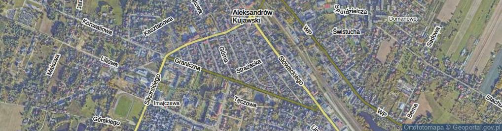 Zdjęcie satelitarne Strażacka ul.